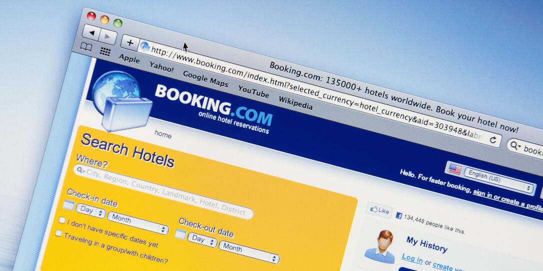 Booking.com travel agency on the web