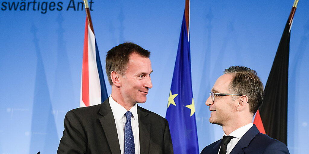 Wollen keinen ungeregelten Brexit: Der britische Aussenminister Jeremy Hunt (links) und sein deutscher Amtskollege Heiko Maas.