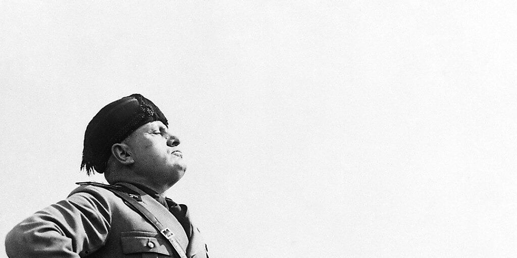 Der historische Diktator Benito Mussolini im April 1936 in Aprilia, nordwestlich von Rom.