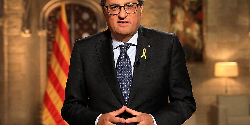 Der katalanische Regionalpräsident Quim Torra hat Neuwahlen des Regionalparlaments angekündigt. (Archivbild)