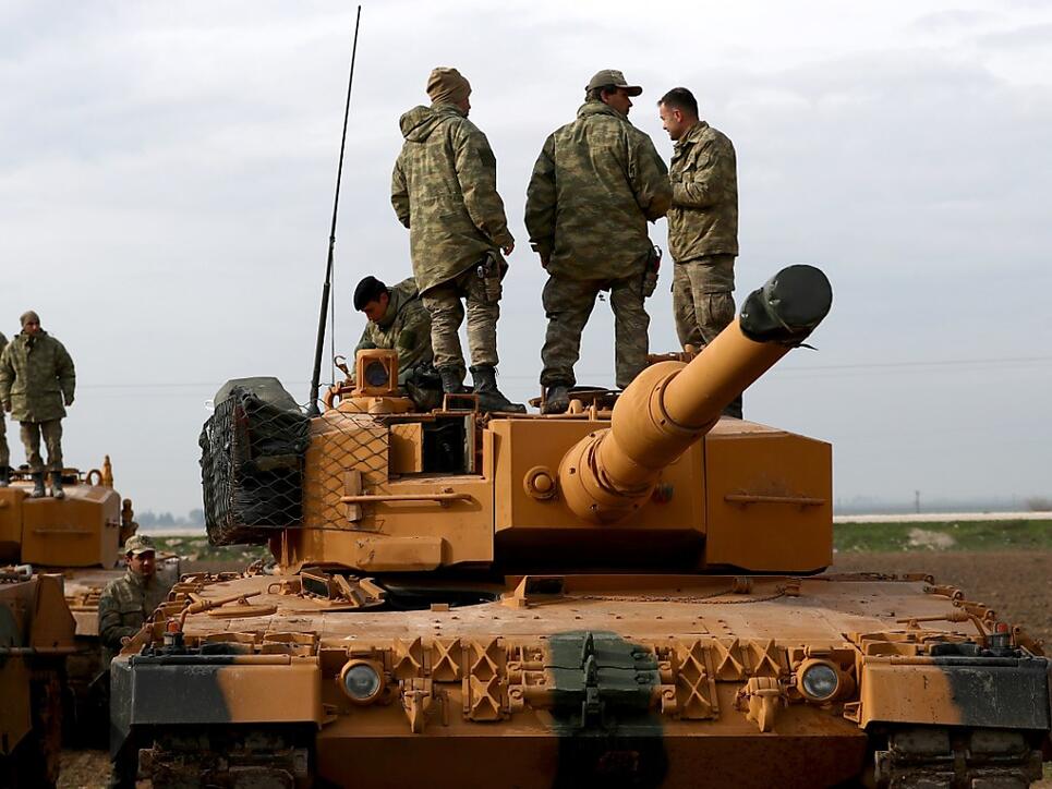 Türkische Soldaten in der Nähe der syrischen Grenze.