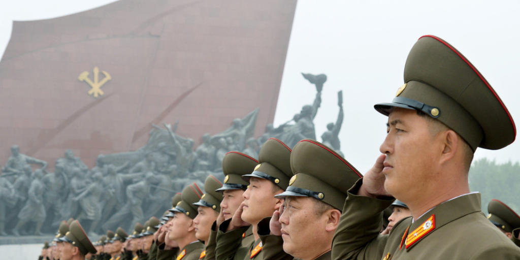 Nordkoreanische Militär während einer Zeremonie in Pjöngjang zum 69. Jahrestag der Staatsgründung