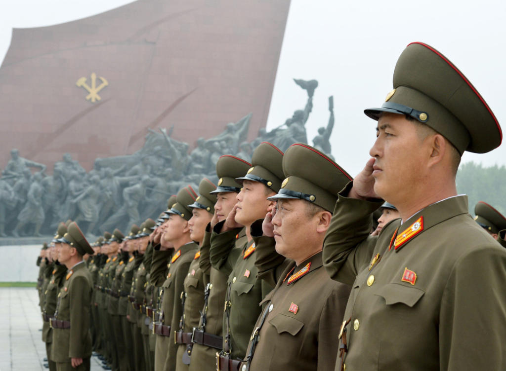 Nordkoreanische Militär während einer Zeremonie in Pjöngjang zum 69. Jahrestag der Staatsgründung