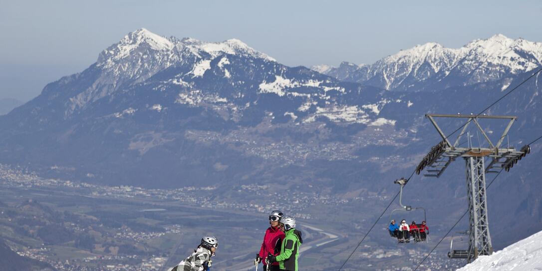 SKIFAHRER, SESSELLIFT, RHEINTAL, PIZOL, WANGS PIZOL, SKIGEBIET PIZOL,