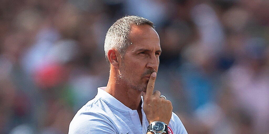 Eintracht-Coach Adi Hütter mag nicht gefallen, was er im Cup zu sehen bekam