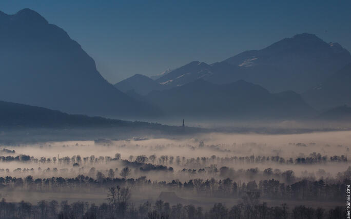 Nebel über dem Schaaner Riet