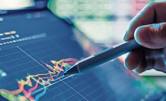 Businessman use tablet and smart phone for Stock Market