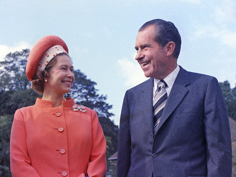 Die Queen hat schon viele Präsidenten der USA - wie etwa Richard Nixon 1970 - getroffen. (Archivbild)