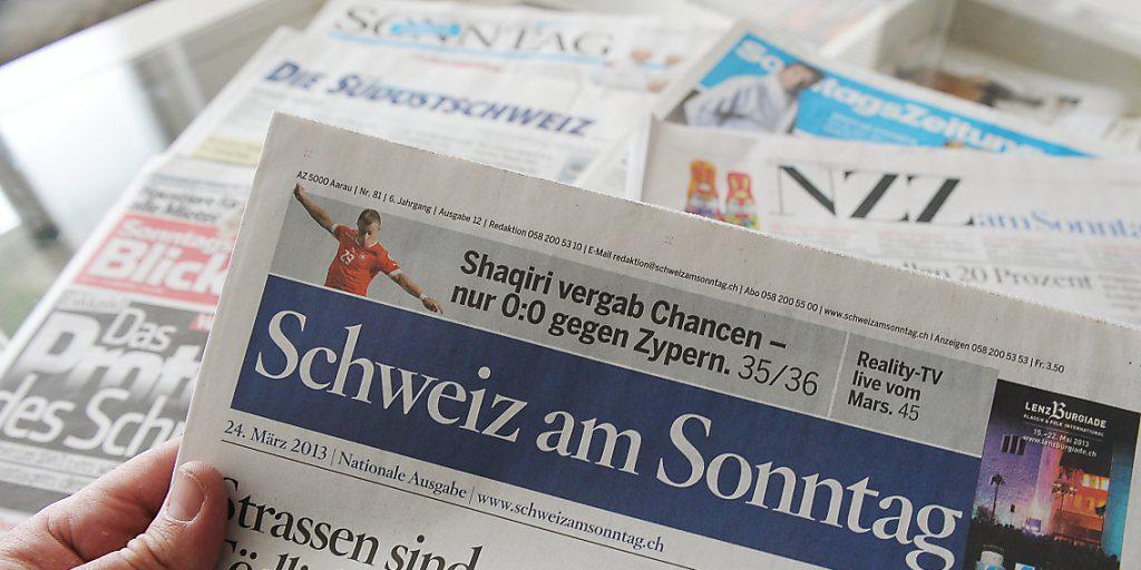 Verschwindet vom Zeitungsmarkt: Der Titel "Schweiz am Sonntag" der AZ Medien existiert noch bis im März. (Archivbild)
