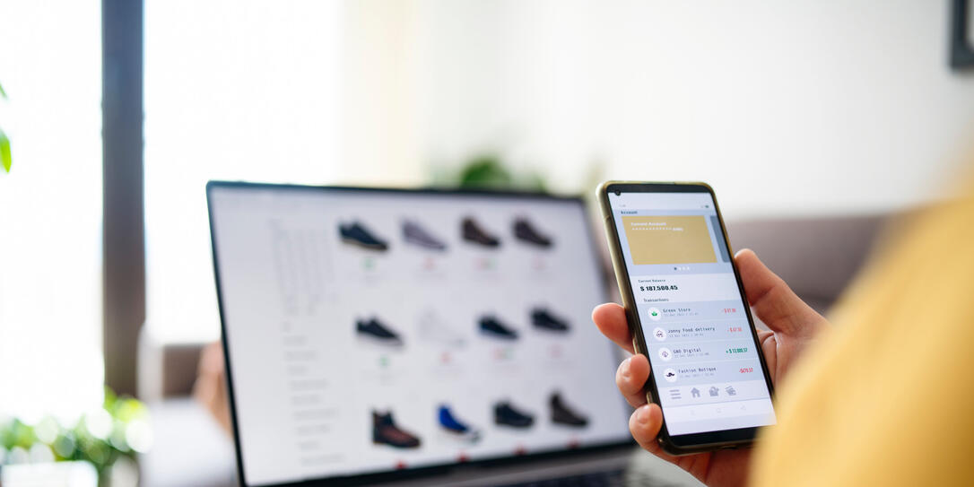 The convenience of shopping online. The convenience of shopping online.