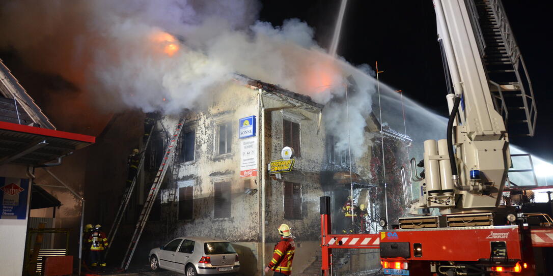 Brand in Oberriet: Verletzte und Vermisste Brand in Oberriet: Verletzte und Vermisste