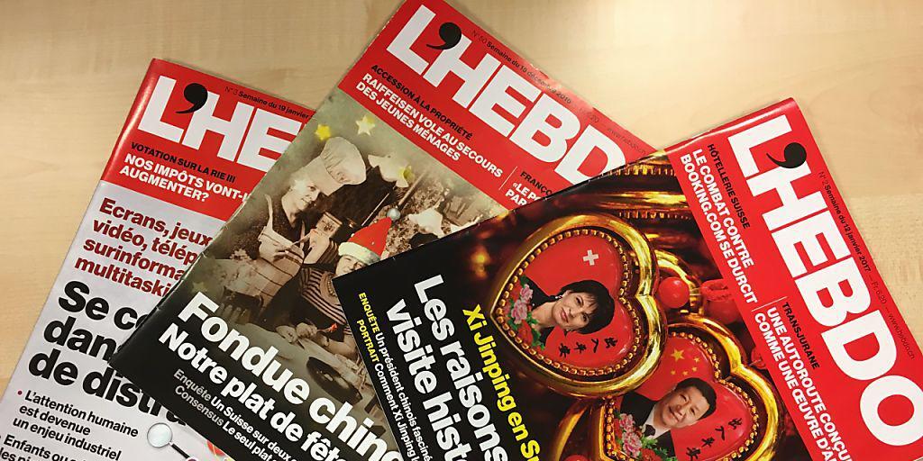 Das Westschweizer Wochenmagazin "L'Hebdo" wird eingestellt. 37 Mitarbeitende in Redaktion und Verlag verlieren dadurch ihre Stelle, wie Ringier Axel Springer Schweiz am Montag mitteilte.