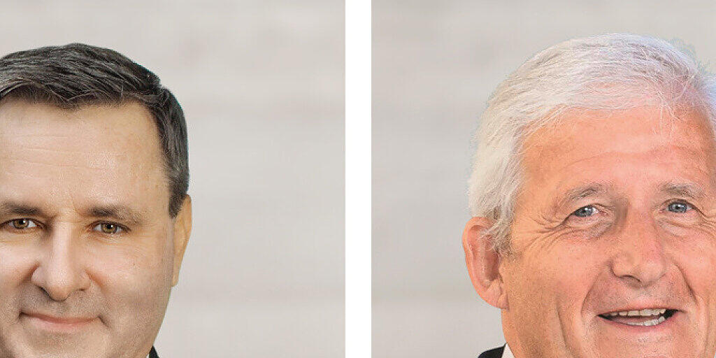 Werner Salzmann (SVP, links) wird neuer Berner Ständerat - und damit Kollege von Hans Stöckli (SP).
