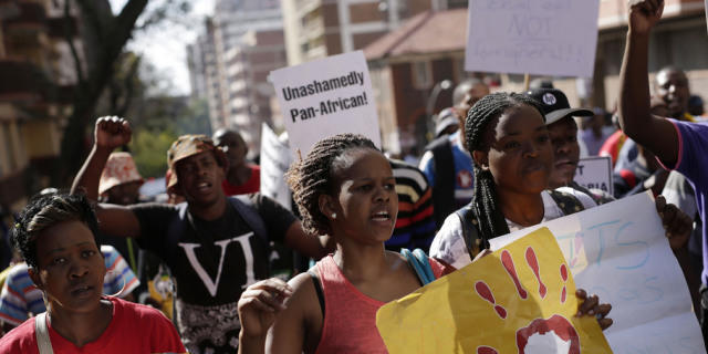 Frauen protestieren in Johannesburg gegen Fremdenfeindlichkeit