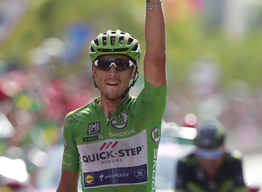 Matteo Trentin, der Leader im Punkteklassement, errang an der Vuelta Tagessieg Nummer 3. Matteo Trentin, der Leader im Punkteklassement, errang an der Vuelta Tagessieg Nummer 3.