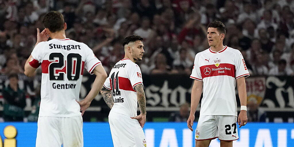 Die Stuttgarter - rechts Mario Gomez - waren im Hinspiel gegen Aussenseiter Union Berlin öfter ratlos
