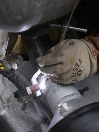 Installation der Fernwärme auf Schloss Vaduz