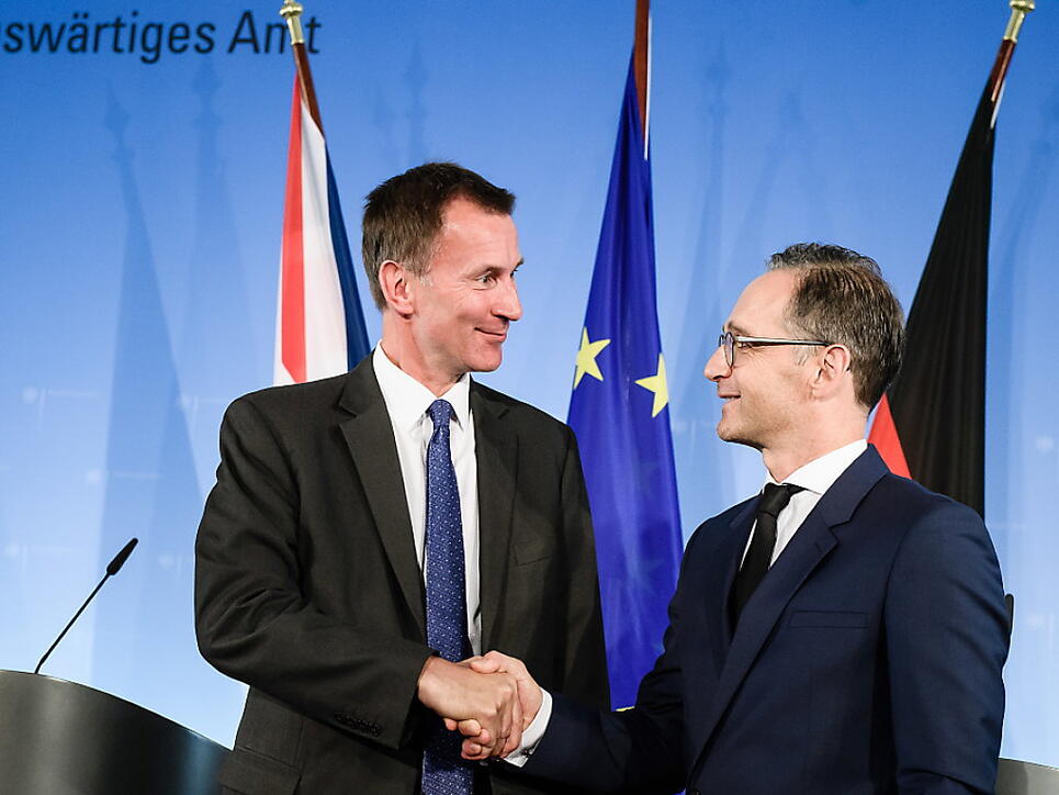 Wollen keinen ungeregelten Brexit: Der britische Aussenminister Jeremy Hunt (links) und sein deutscher Amtskollege Heiko Maas.