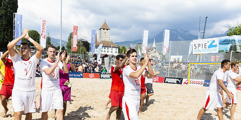 Die Schweizer Beachsoccer-Nationalmannschaft verabschiedet sich mit Bronze aus Minsk