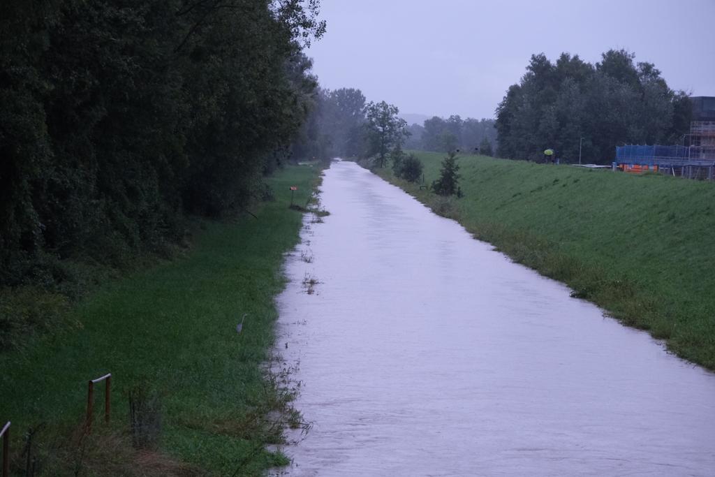 Hochwasser Rhein und Kanal (28.08.2023)