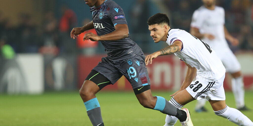 Der 26-fache englische Internationale Daniel Sturridge (links) am 3. Oktober 2019 während des Europa-League-Spiels von Trabzonspor gegen den FC Basel Der 26-fache englische Internationale Daniel Sturridge (links) am 3. Oktober 2019 während des Europa-League-Spiels von Trabzonspor gegen den FC Basel