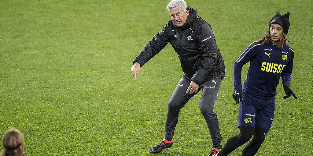 Vladimir Petkovic gibt im Training Anweisungen Vladimir Petkovic gibt im Training Anweisungen
