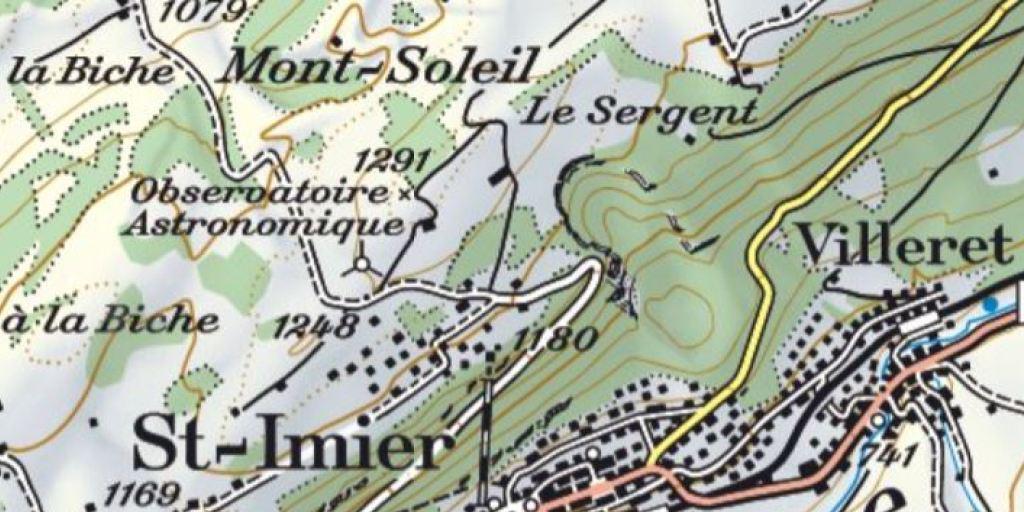 Oberhalb von Saint-Imier löste sich von einem Felsband ein ordentlicher Brocken. Oberhalb von Saint-Imier löste sich von einem Felsband ein ordentlicher Brocken.