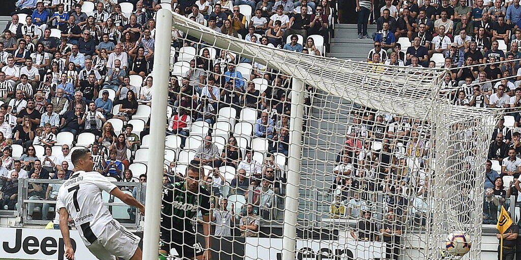Cristiano Ronaldo trifft aus kurzer Distanz erstmals für Juventus Turin