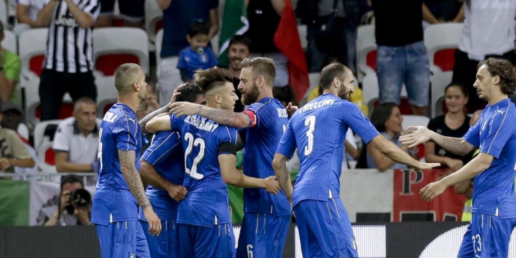 Die Italiener jubeln über den 3:0-Erfolg im Testspiel gegen Uruguay