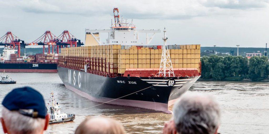 Ein Höhepunkt für Boat-Spotter: die Ankunft der MSC Zoe in Hamburg.