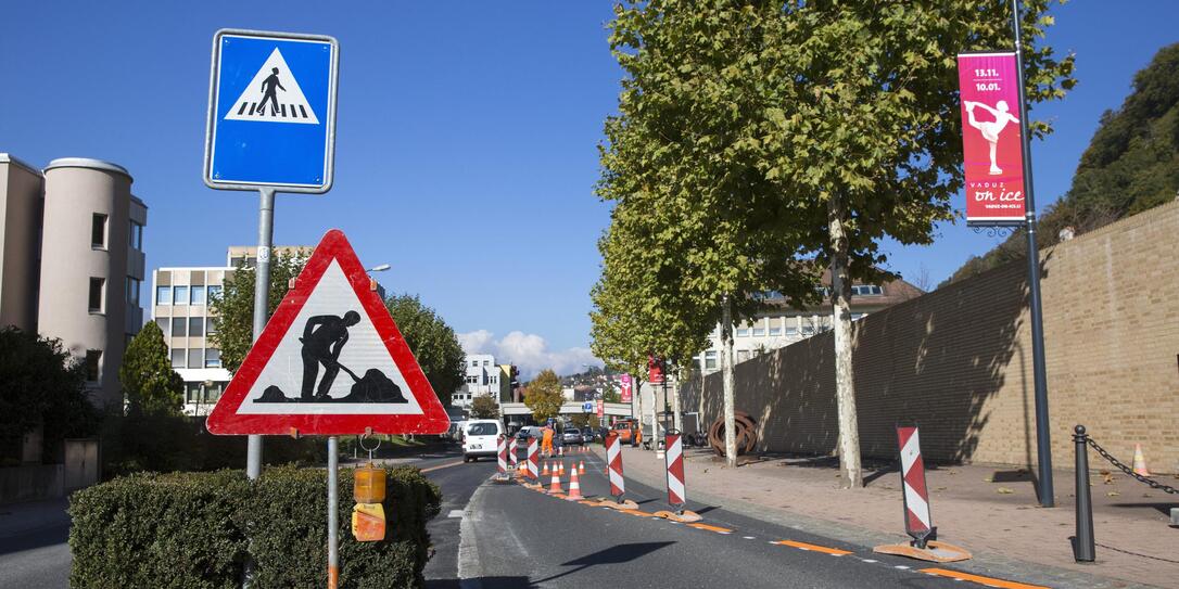 Baustelle in Vaduz