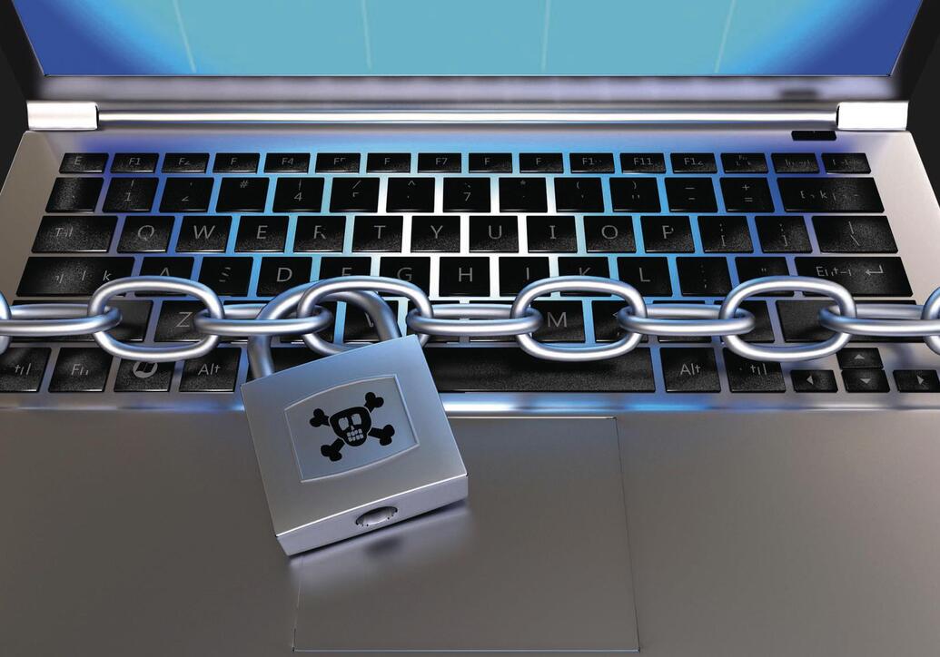 Chain locked Keyboard Computer