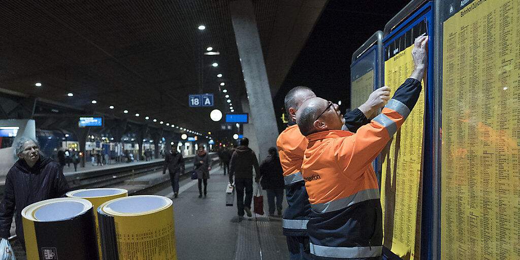 Ab dem 10. Dezember gilt der neue Fahrplan der SBB. Dieser bringt vor allem in der Westschweiz einen Ausbau des Angebots. (Archivbild)