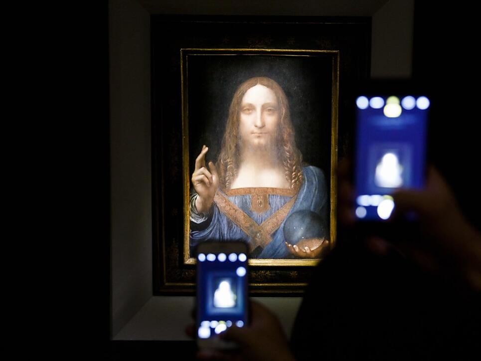 Dieses Bild von Leonardo da Vinci wurde bei einer Auktion in New York für 450 Millionen Dollar versteigert. (Justin Lane/Keystone)