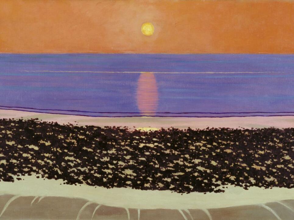 Das Bild "Coucher de soleil, Villerville" (1917) von Félix Vallotton ist Teil der Ausstellung "Visionäre Sachlichkeit" im Kunsthaus Zürich. Sie dauert vom 9. März bis 8. Juli 2018.