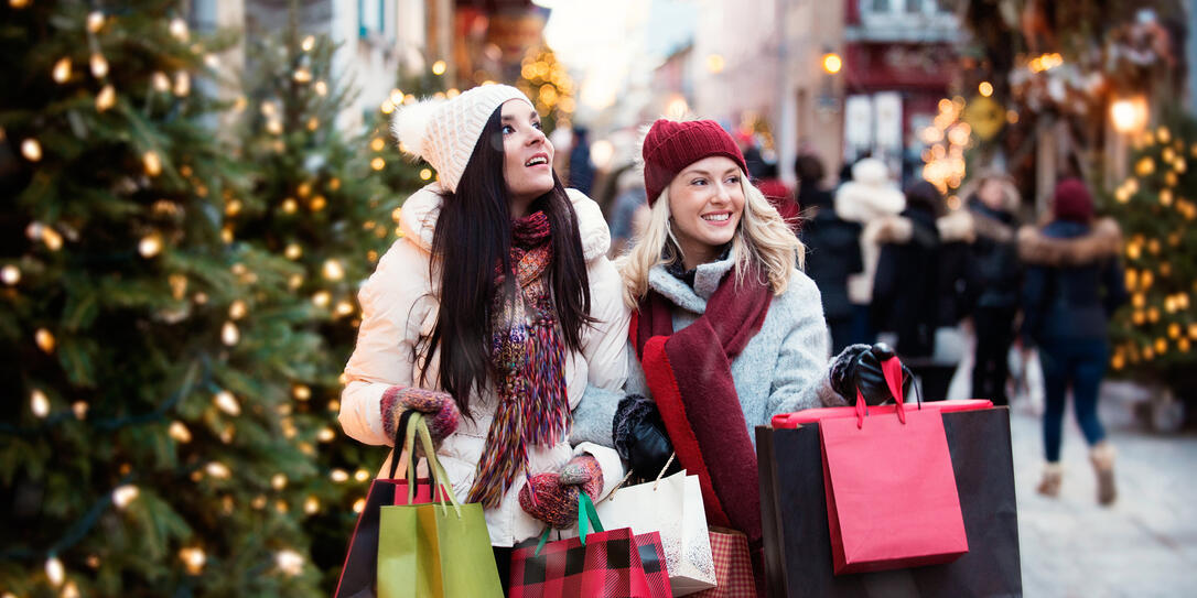 Christmas Shopping with two young women