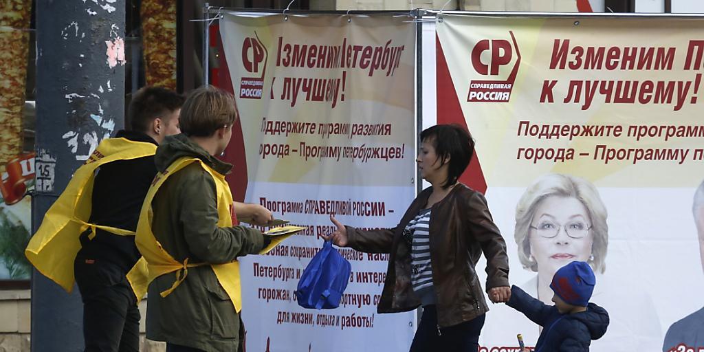 Wahlkampf in St. Petersburg: Wenn in Russland am Sonntag die Menschen zu den Urnen gerufen sind, stehen 466 Wahlbeobachter der OSZE im Einsatz.