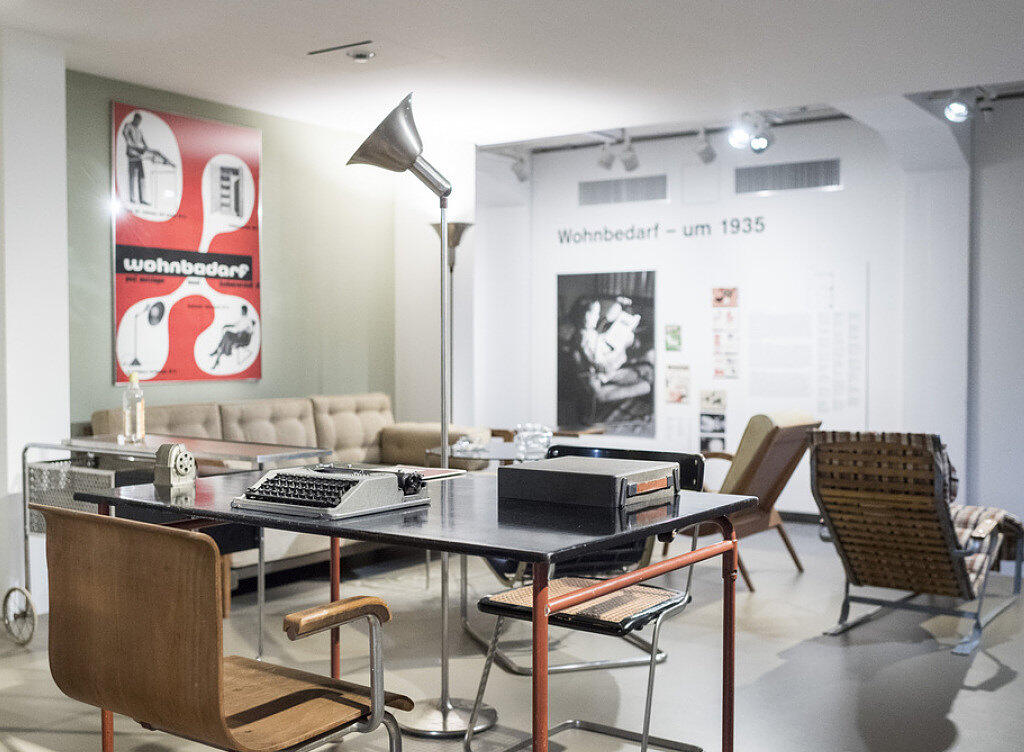 Blick in die Ausstellung "Ideales Wohnen" im neu sanierten Museum für Gestaltung in Zürich, aufgenommen am Donnerstag, 1. März 2018.