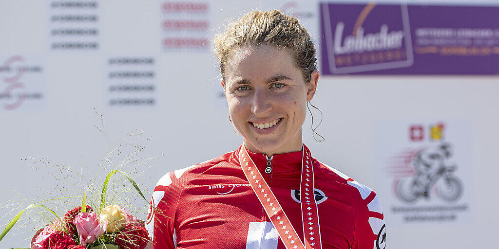 Marlen Reusser nach ihrem Triumph bei den Schweizer Zeitfahr-Meisterschaften