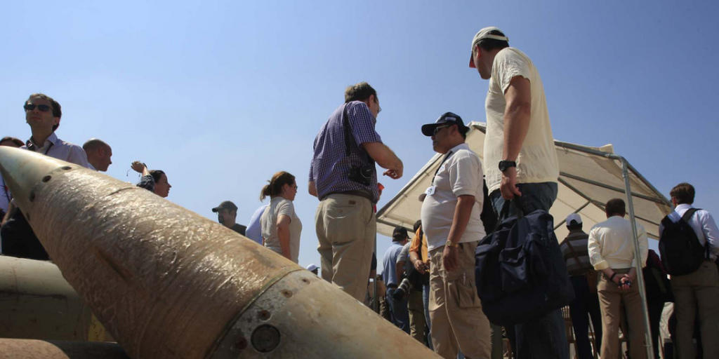 Der Einsatz von Streubomben ist weltweit geächtet. Dennoch wird solche Munition gerade in Syrien und im Jemen regelmässig eingesetzt. (Archiv) Der Einsatz von Streubomben ist weltweit geächtet. Dennoch wird solche Munition gerade in Syrien und im Jemen regelmässig eingesetzt. (Archiv)