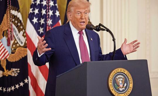 US President Donald Trump signs executive orders