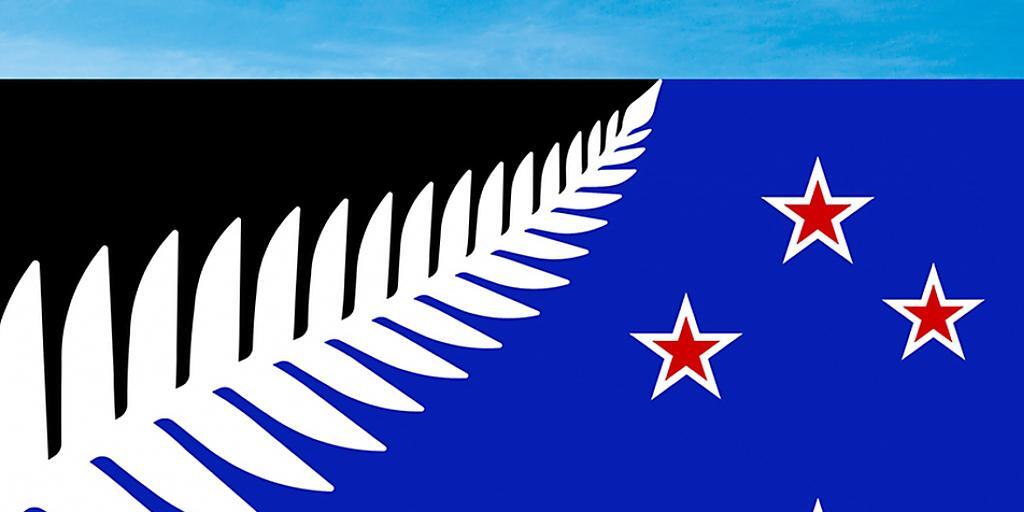Schmückt bald diese Flagge die Fahnenstangen in Neuseeland? Ein Referendum über den Flaggenwechsel läuft.