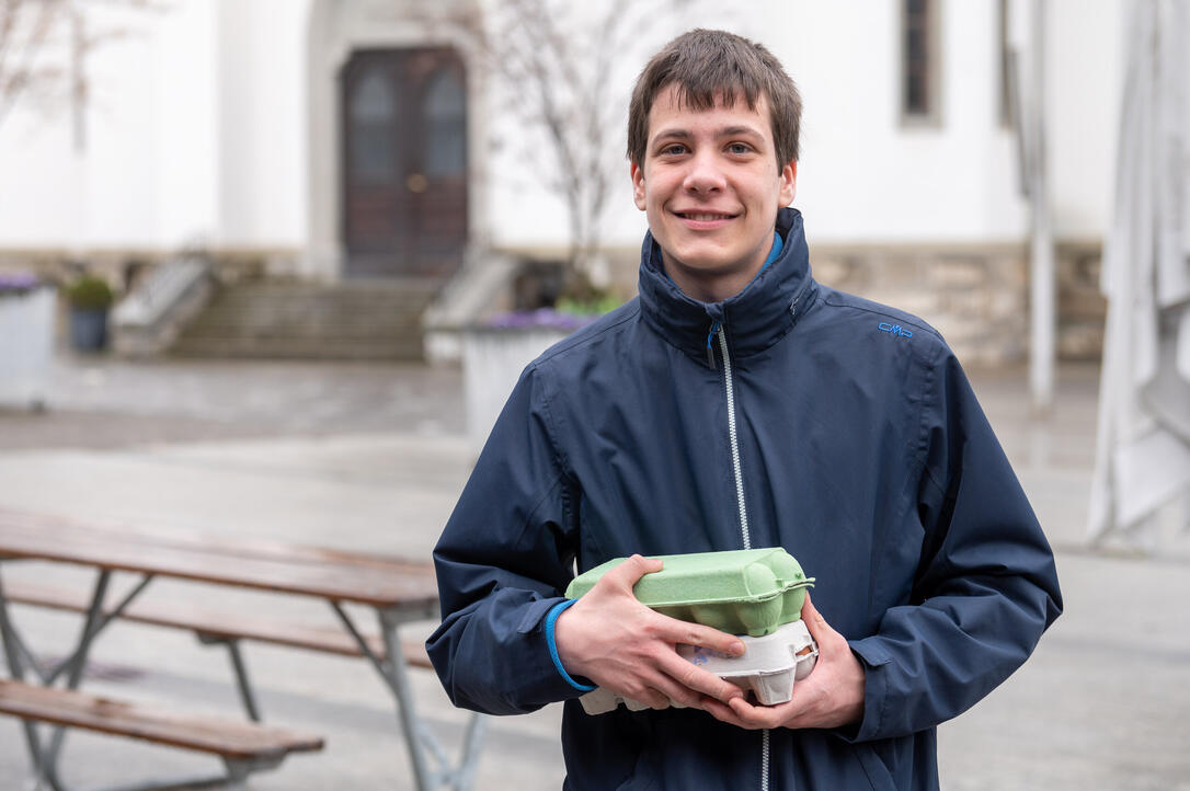 Verkauf von Karfreitags-Eiern in Eschen
