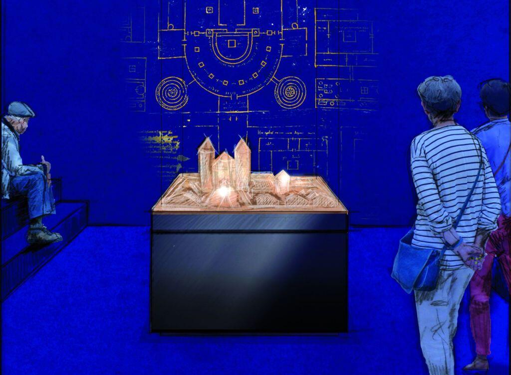 So soll der Ausstellungsraum für den St. Galler Klosterplan aussehen. Ab Frühling 2019 können Besucherinnen und Besucher des Stiftsbezirks erstmals das Original des berühmten Plans aus dem 9. Jahrhundert bestaunen. So soll der Ausstellungsraum für den St. Galler Klosterplan aussehen. Ab Frühling 2019 können Besucherinnen und Besucher des Stiftsbezirks erstmals das Original des berühmten Plans aus dem 9. Jahrhundert bestaunen.