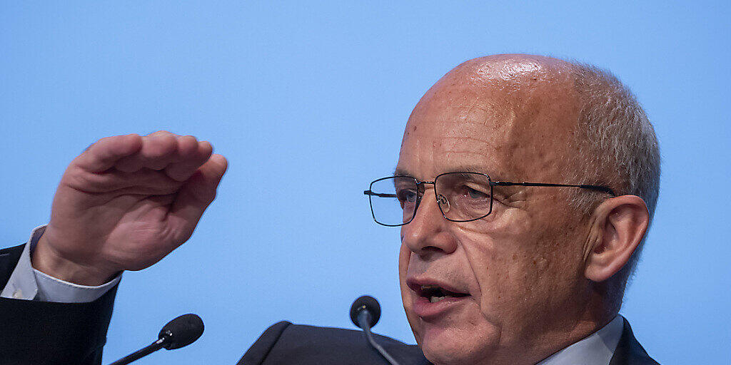 Es braucht mehr Ressourcen des Staates: Bundespraesident Ueli Maurer eröffnete mit seiner Rede die nationale Konferenz Digitale Schweiz 2019 im Congress Center in Basel.