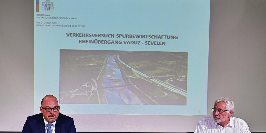 Medieninfo - verkehrsversuch Rheinübergang Vaduz - Sevelen