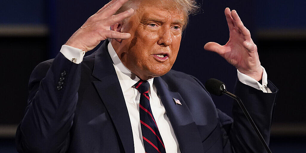 Donald Trump, Präsident der USA, spricht während der ersten Präsidentschaftsdebatte. Foto: Patrick Semansky/AP/dpa