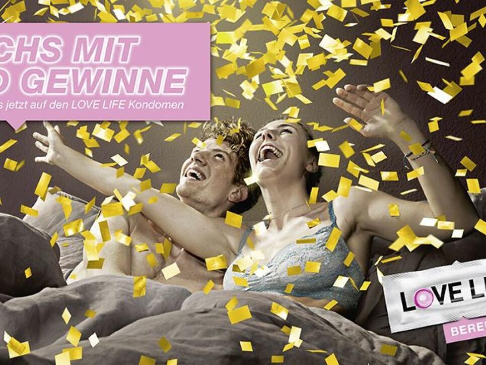 Fast eine halbe Million Kondome und Gewinnlose werden bis im Herbst als Begleitaktion der neuen Kampagne verteilt.