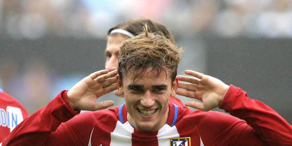 Jubelt Atletico-Stürmer Antoine Griezmann bald im Dress von Manchester United