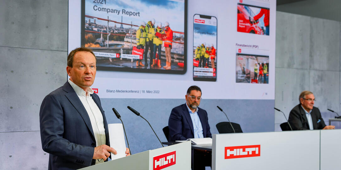 Liechtenstein Schaan Hilti AG Bilanzmedienkonferenz 2021